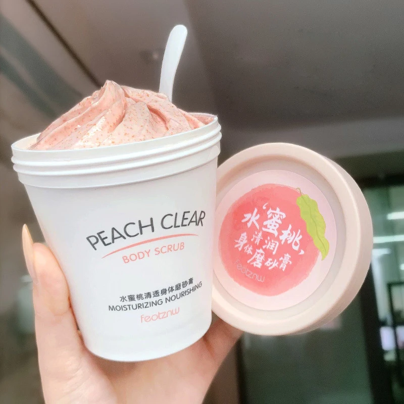 

200g Niacinamide Body Scrub Ice Peach Exfoliating Smooth Nourish Moisturizing Whitening Pore Cleansing Lighten Melanin