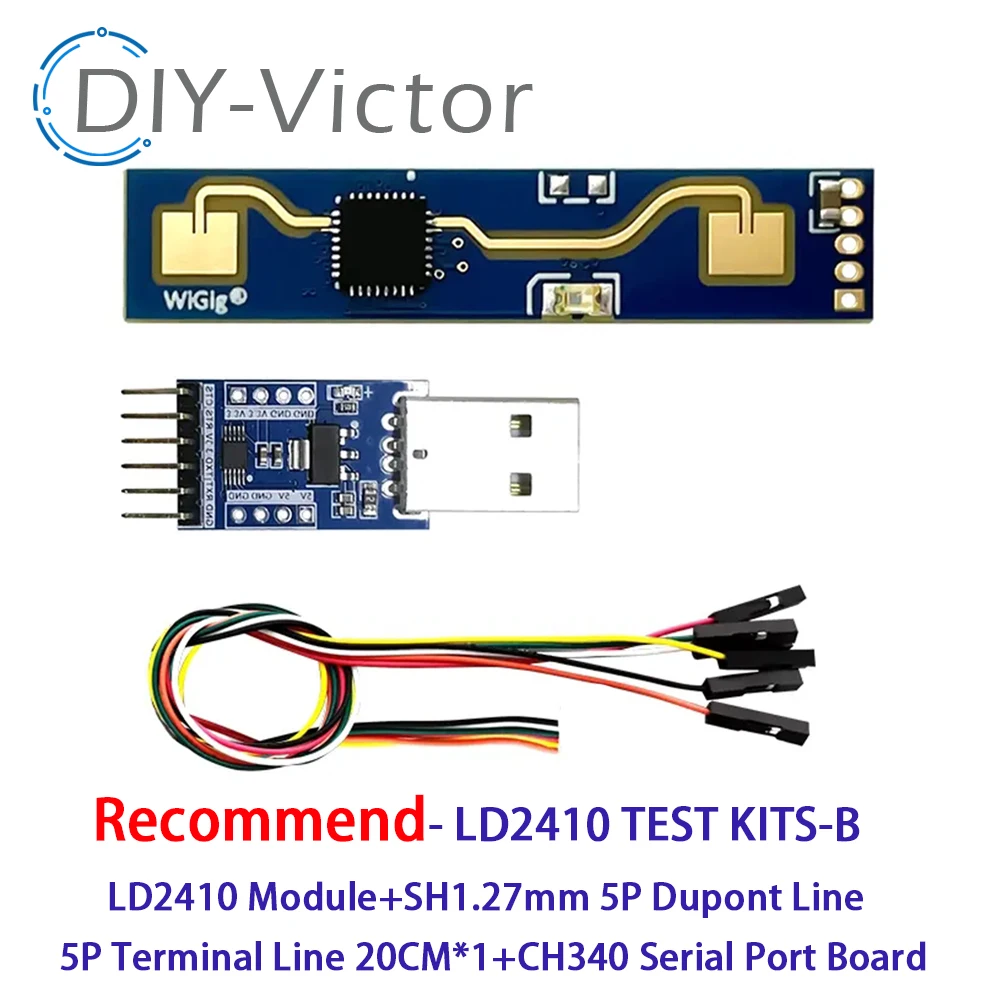 HLK-LD2410 5V Smart Human Presence Sensing Radar Module 24GHz Mini High Sensitivity LD2420 Millimeter Wave Motion Switch Sensor