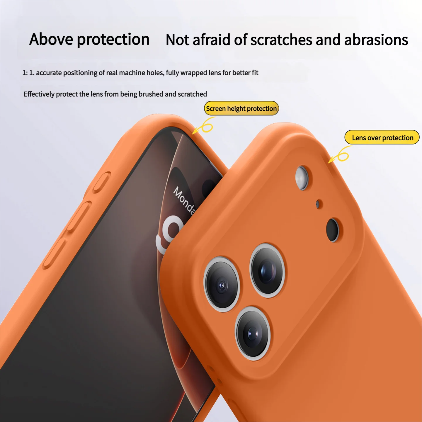 Official Liquid Silicone Shockproof Matte Soft Phone Case with Enhanced Camera Protection