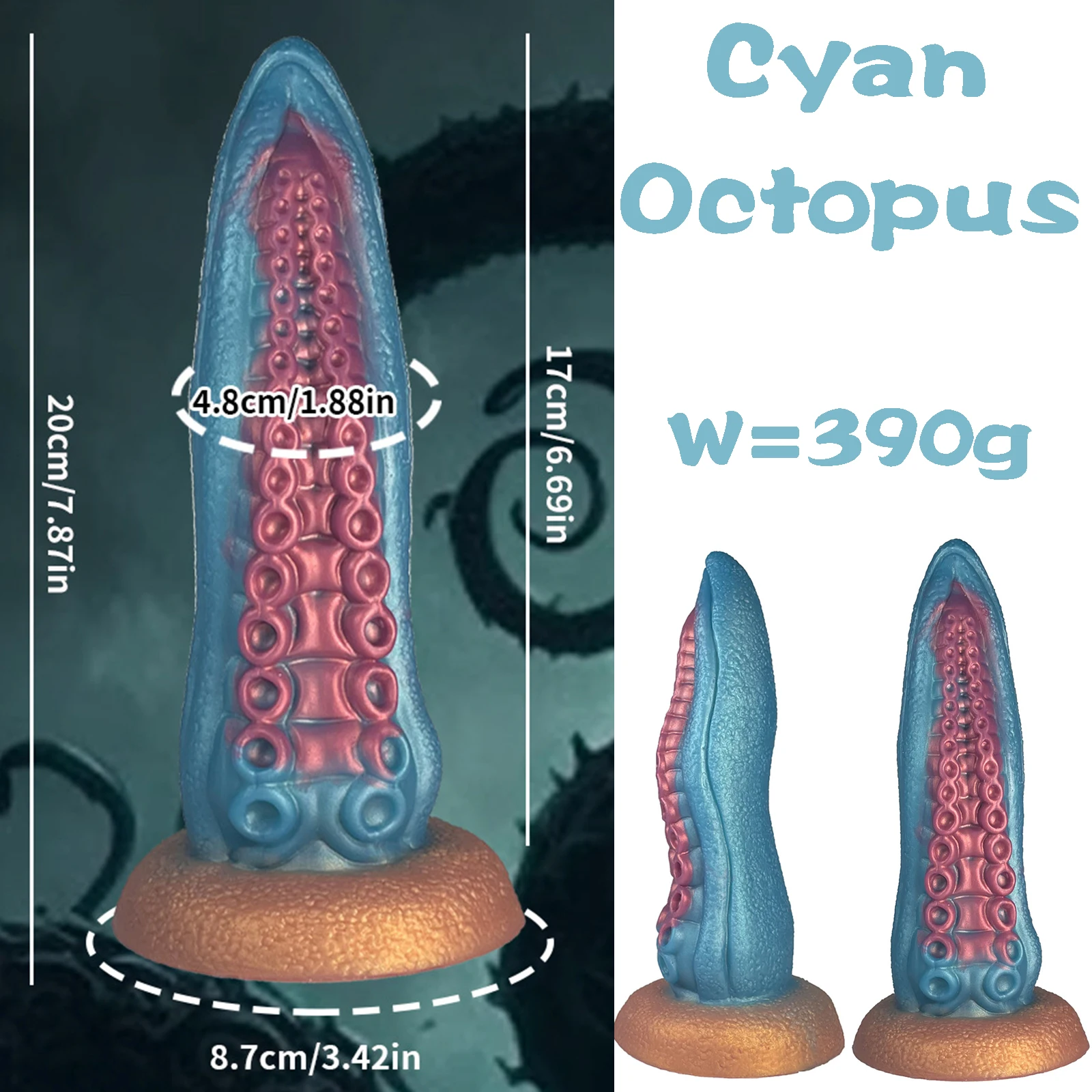 Dildo Realista Polvo com Ventosa Tentacle Strong