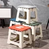 Hot Adult Children Portable Folding Stool Thickened Plastic Saddle Chair for Outdoor Activities and Fishing Gifts Party Favors 3