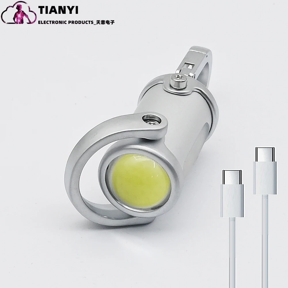 Lampe torche porte-clés led multifonction rechargeable usb-c_voghion.com