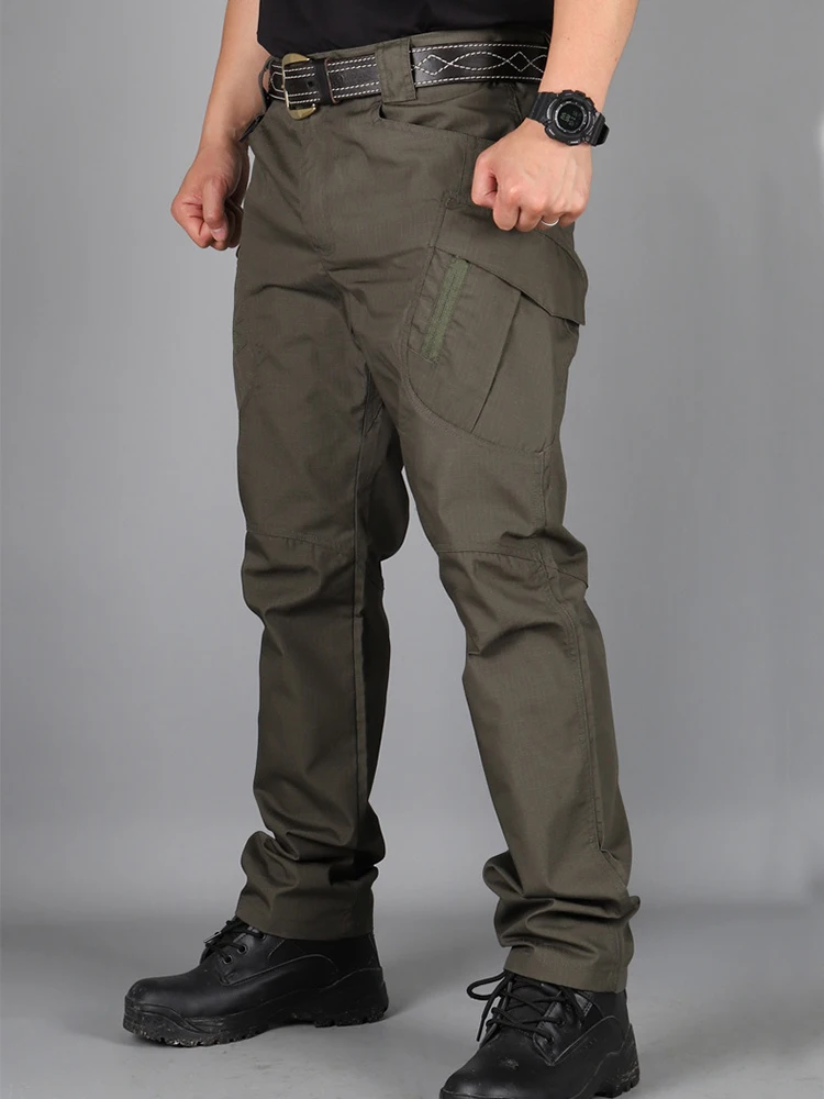 2024 City Tactical Pants Men Cargo Trousers Multi-pocket Waterproof Pant Casual Outdoor Training Overalls Clothing Hiking