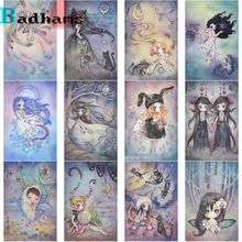Cartoon Colour Little Girl Constellations DIY 5D Diamond Painting Cross Stitch Mosaic Rhinestones For Nursery Room Home Decor