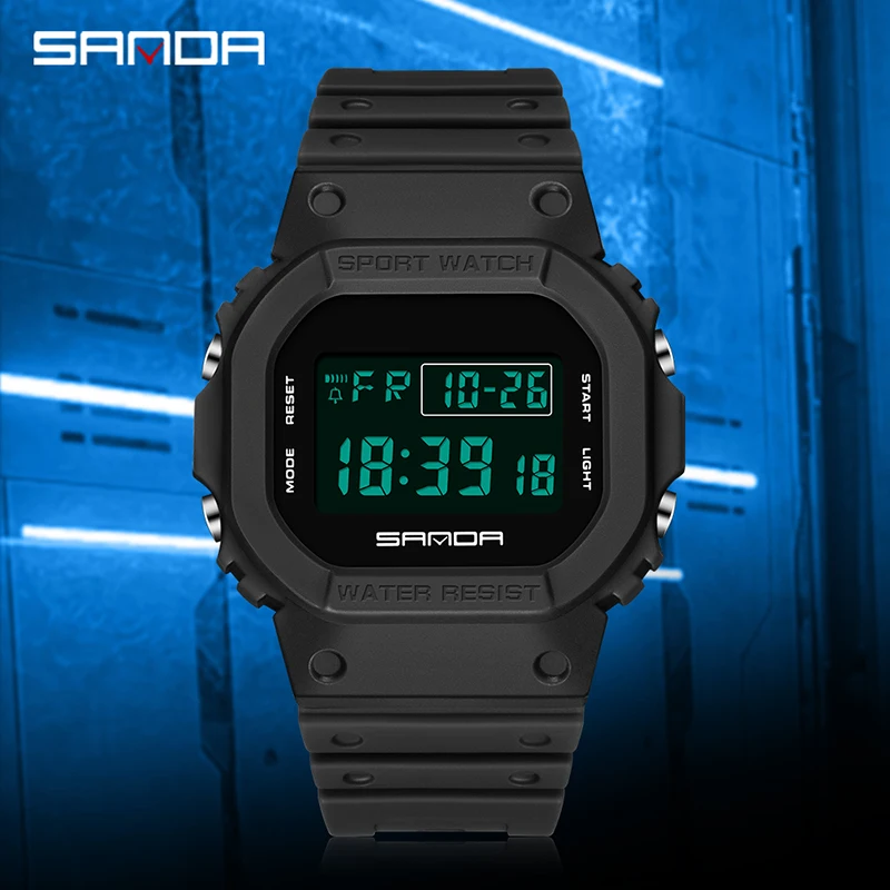 SANDA Men's Innovative Waterproof Sports Watch with Luminous Display