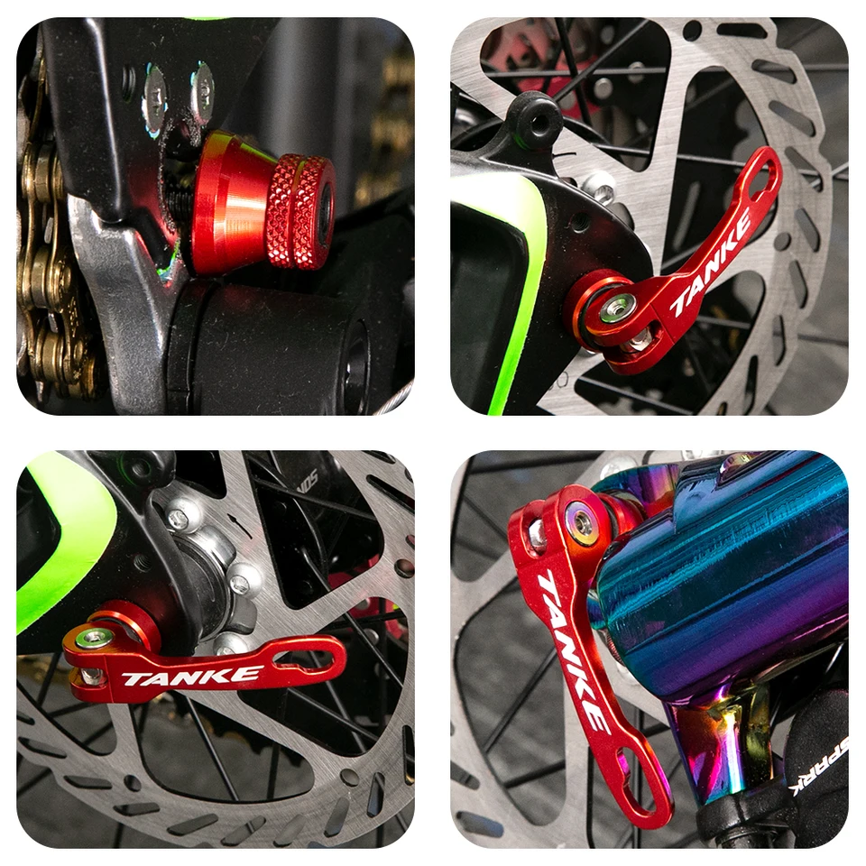 Spiedini Sgancio Rapido Per Bici Da Strada E MTB In Lega Alluminio – Anteriore 100mm Posteriore 135mm – Colore Rosso (Coppia)