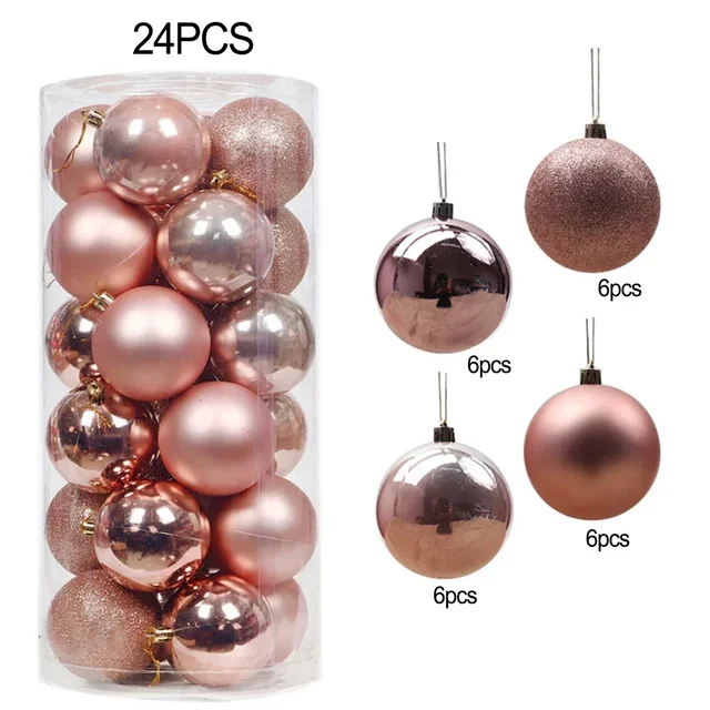 24pcs Small 3cm Christmas Baubles Balls for Tree Decoration 8