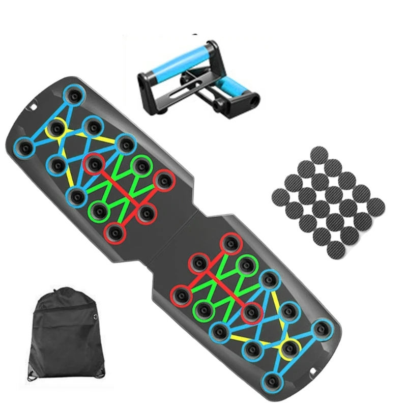 Push Up Boards, Foldable Multifunctional Fitness Push Up Bar Chest Muscle Exercise Homeworkout Equipment Pushup Board