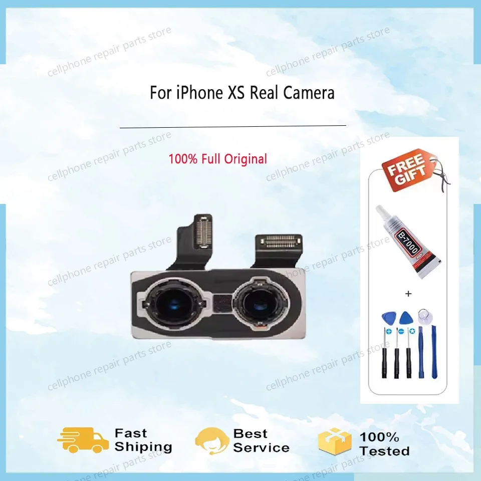 iPhone X XR XS Max 용 원본 수리 없음 후면 후면 메인 카메라 플래시 모듈 센서 플렉스 케이블