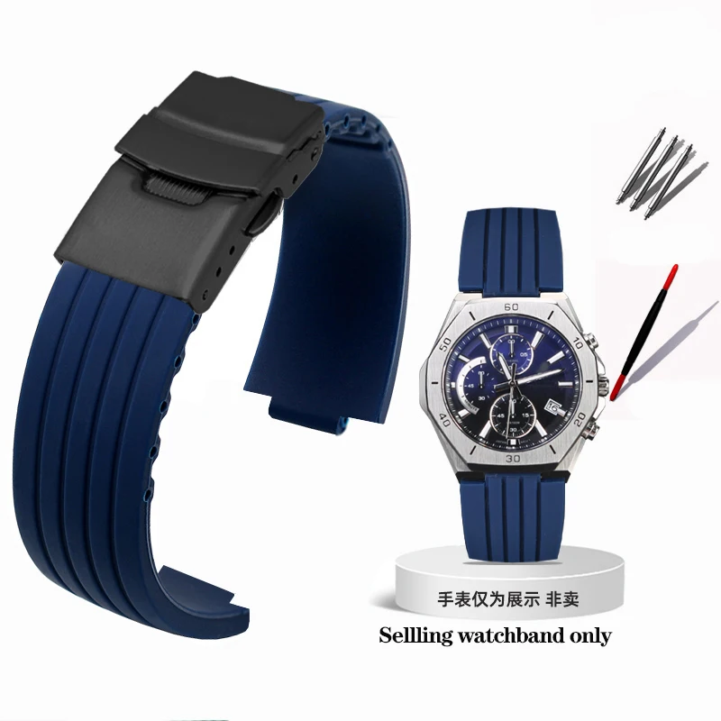thumbnail image 1 of Correa de reloj de silicona de goma para Casio Edifice EFB-680 ECB10YD Correa de reloj para hombre Ocean Heart EFB680 Correa convexa de 12 mm y 14 mm, 1 of 5
