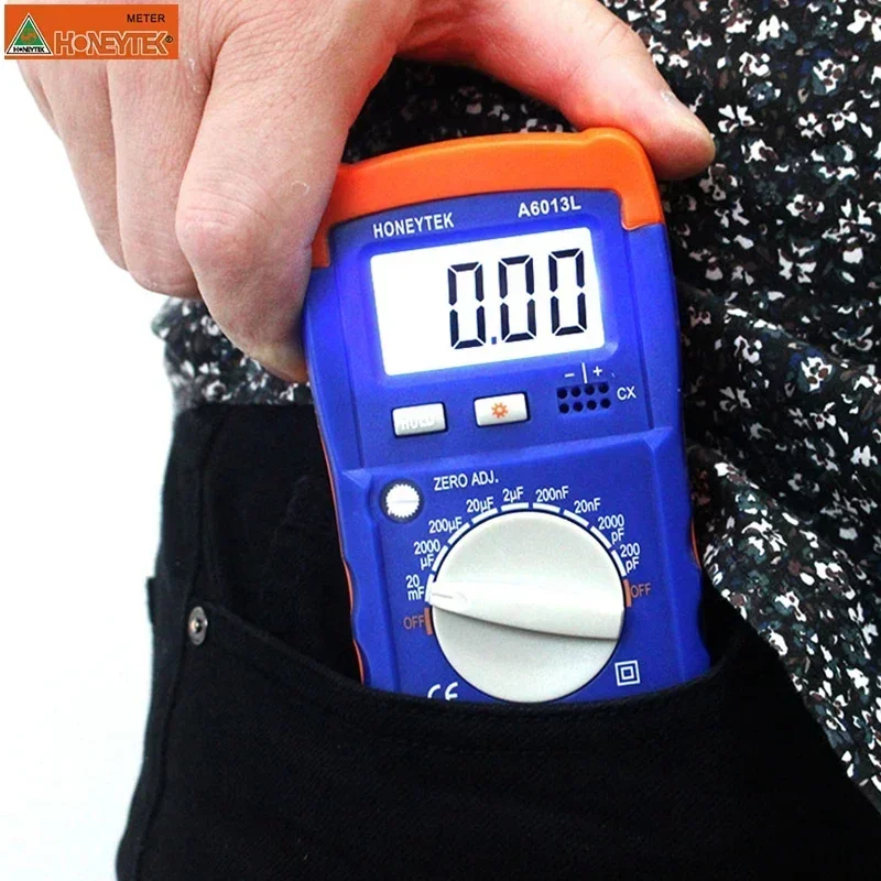 Capacitor Tester Digital Multimeter Tester Professional Capacitor Capacitance Meter Check Capacitors Digital Capacimeter A6013L 4