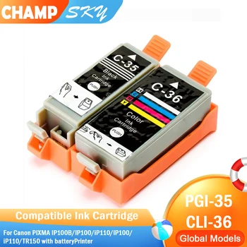 Cartuccia d'inchiostro compatibile Sky PGI-35 PGI35 CLI-36 CLI36 per stampanti Canon PIXMA IP100 IP110 IP100B TR150