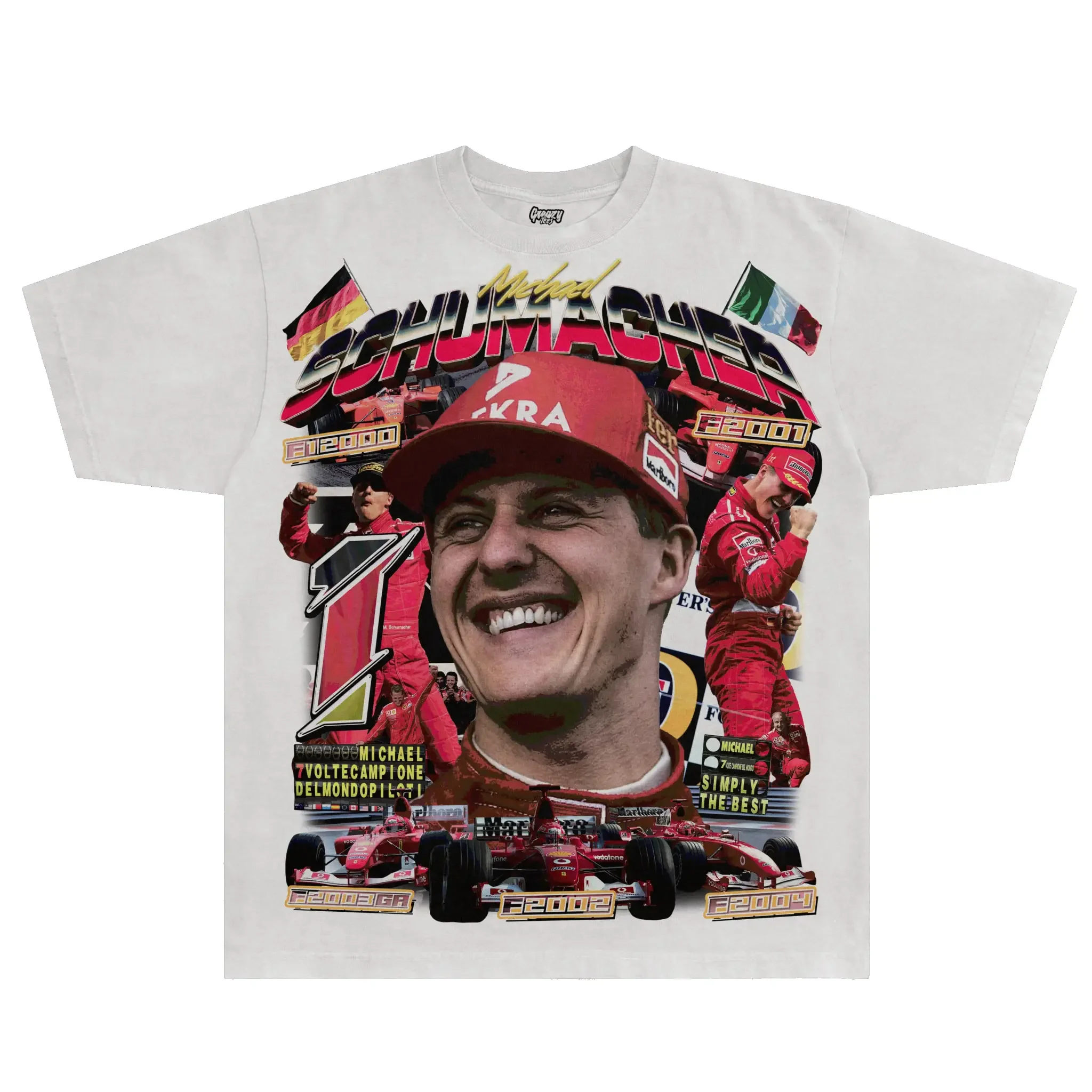 T-Shirt Men's Vintage Printed Short Sleeve Casual Cotton Oversized Harajuku Y2K Street Wear High Street Hip Hop Men's Clothing