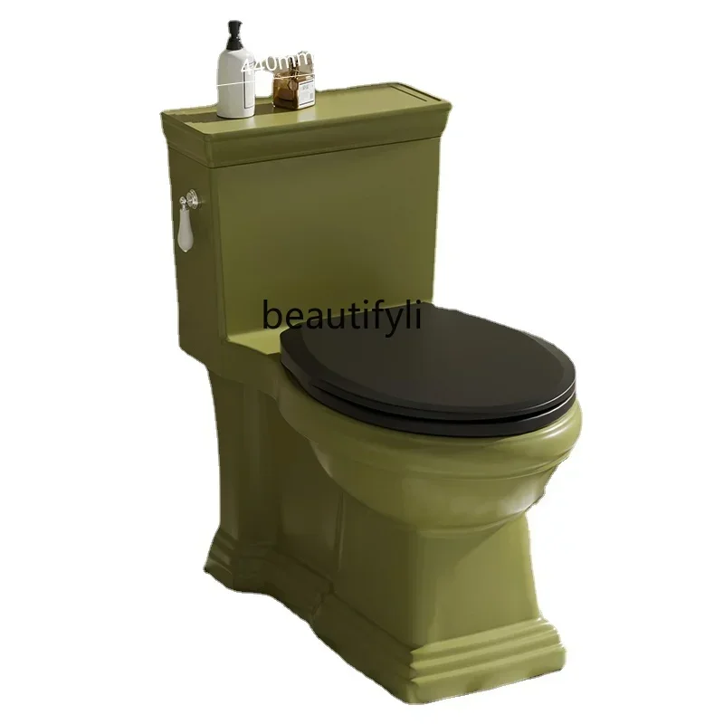 

Grass Green Retro Toilet American Toilet Siphon Toilet Personality Creative and Classical Household Toilet