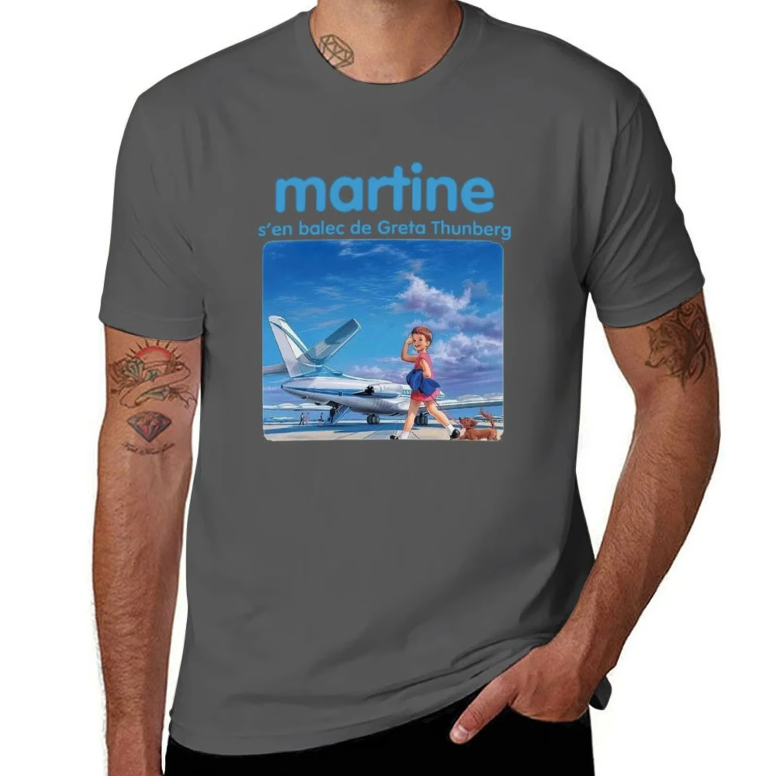 2026 Martine Gets Rid of Greta Thunberg 티셔츠 빠른 건조 애니메이션 블라우스 남성용 티셔츠 그래픽 Ins Y2k