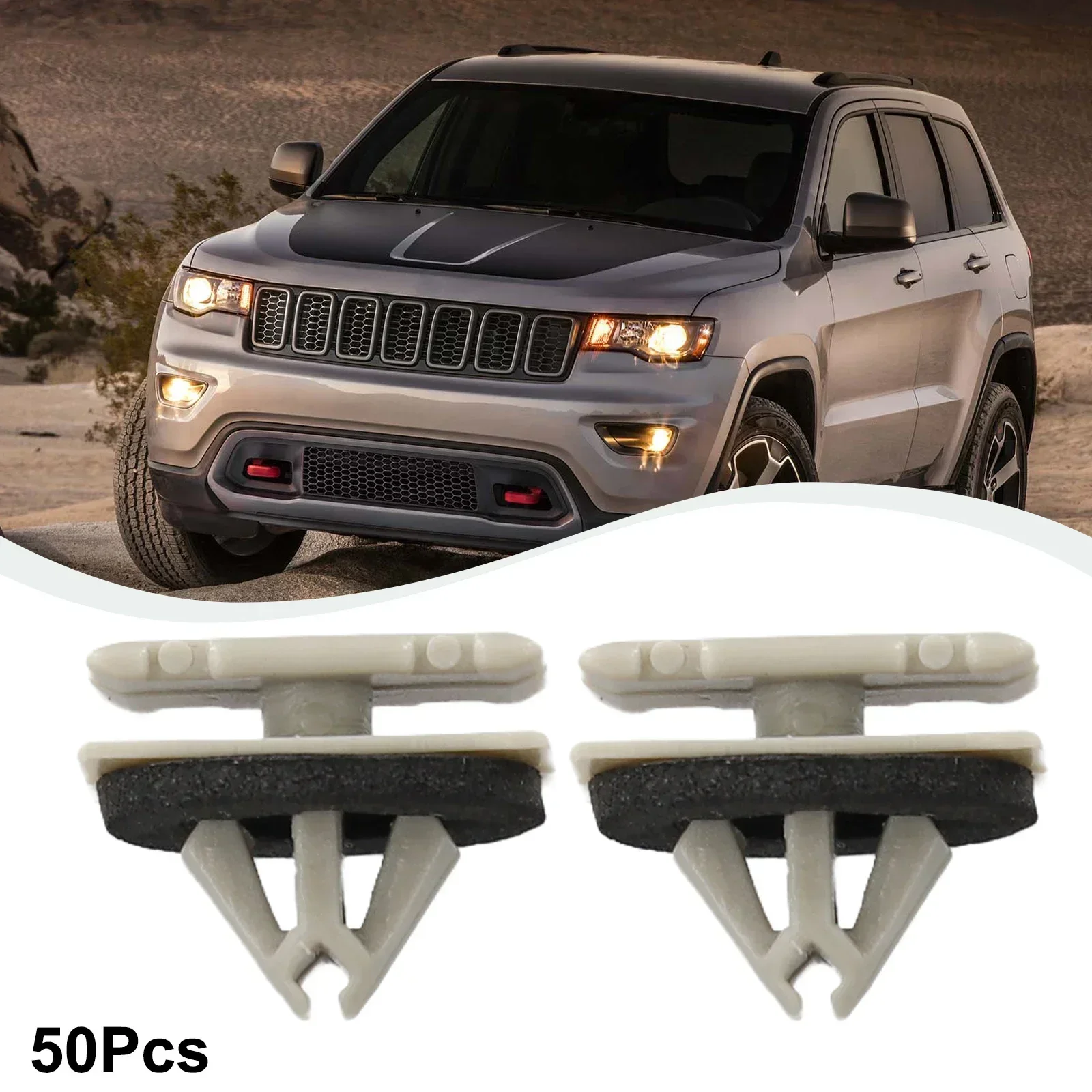 50pcs Rocker Panel Molding Clips 9mm 68172491AA For Chrysler 200 For Jeep Grand Cherokee WK2 Auveco 21374 963-567 car fastener clips auto fastener clips car retainer clips car fastener clip auto fastener clip kit