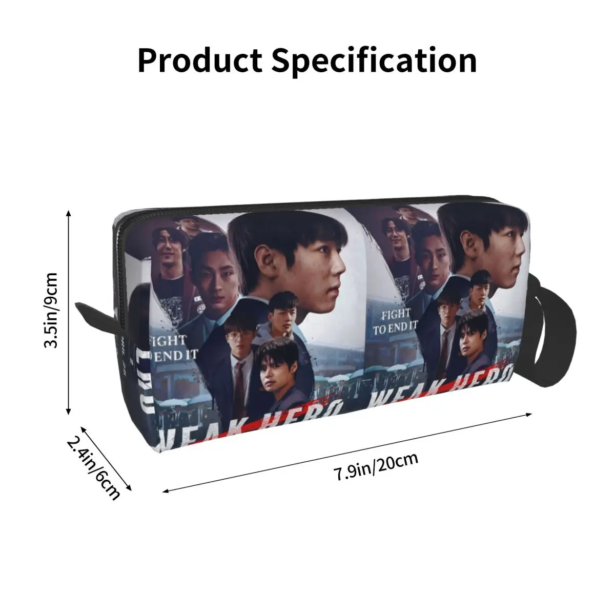 약한 영웅 클래스 2 Kdrama 어린이를위한 연필 케이스 펜 박스 연필 가방 문구 용품 여성 주최자 파우치
