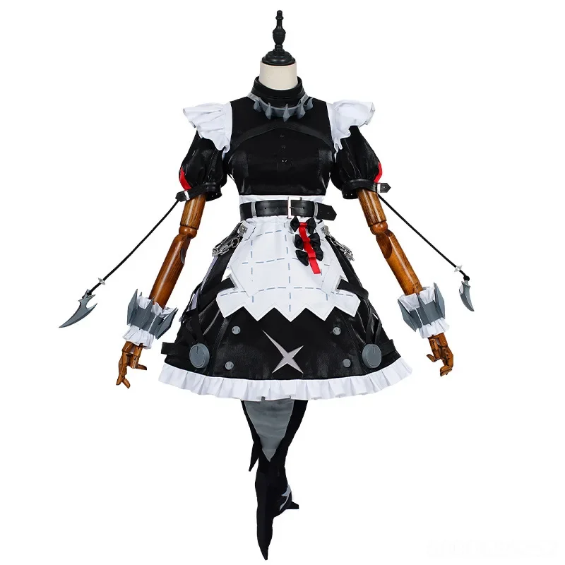 open lace back dress Zenless Zone Zero Ellen Joe Women Uniform Dress Party Carnival Halloween  Cosplay Costume