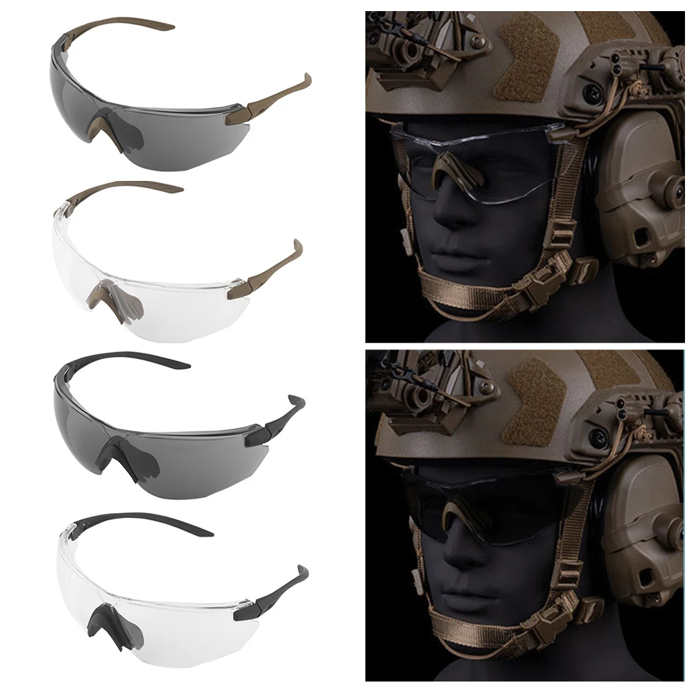 1Set New Polarized Tactical Goggles 2 Lens Set Climbing Glasses Outdoor Sports Windproof Dustproof Safety Protective Glasses