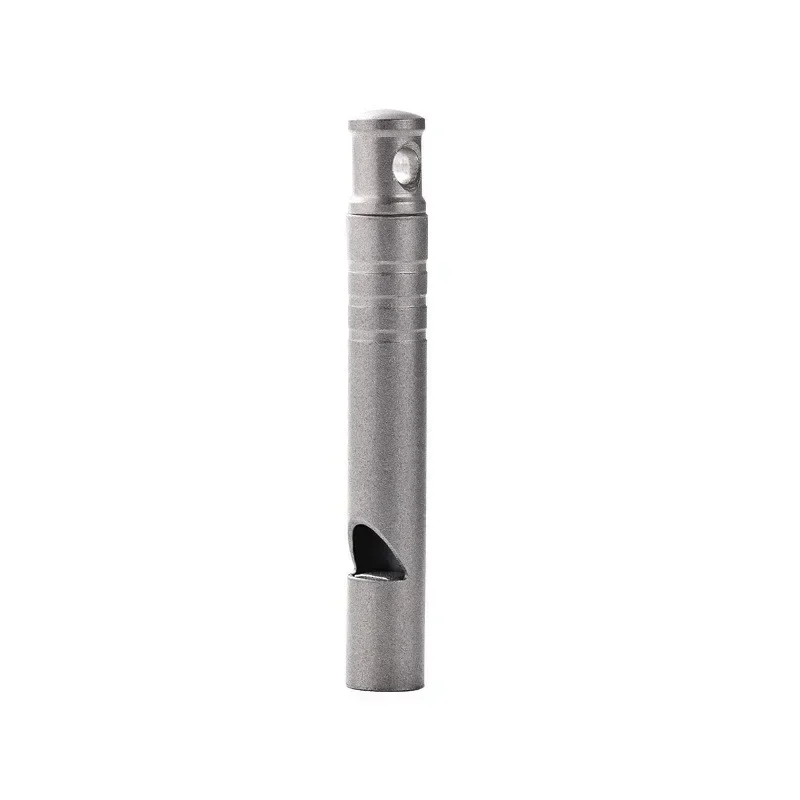 Titanium MINI EDC Survival Whistle Necklace Hiking Camping