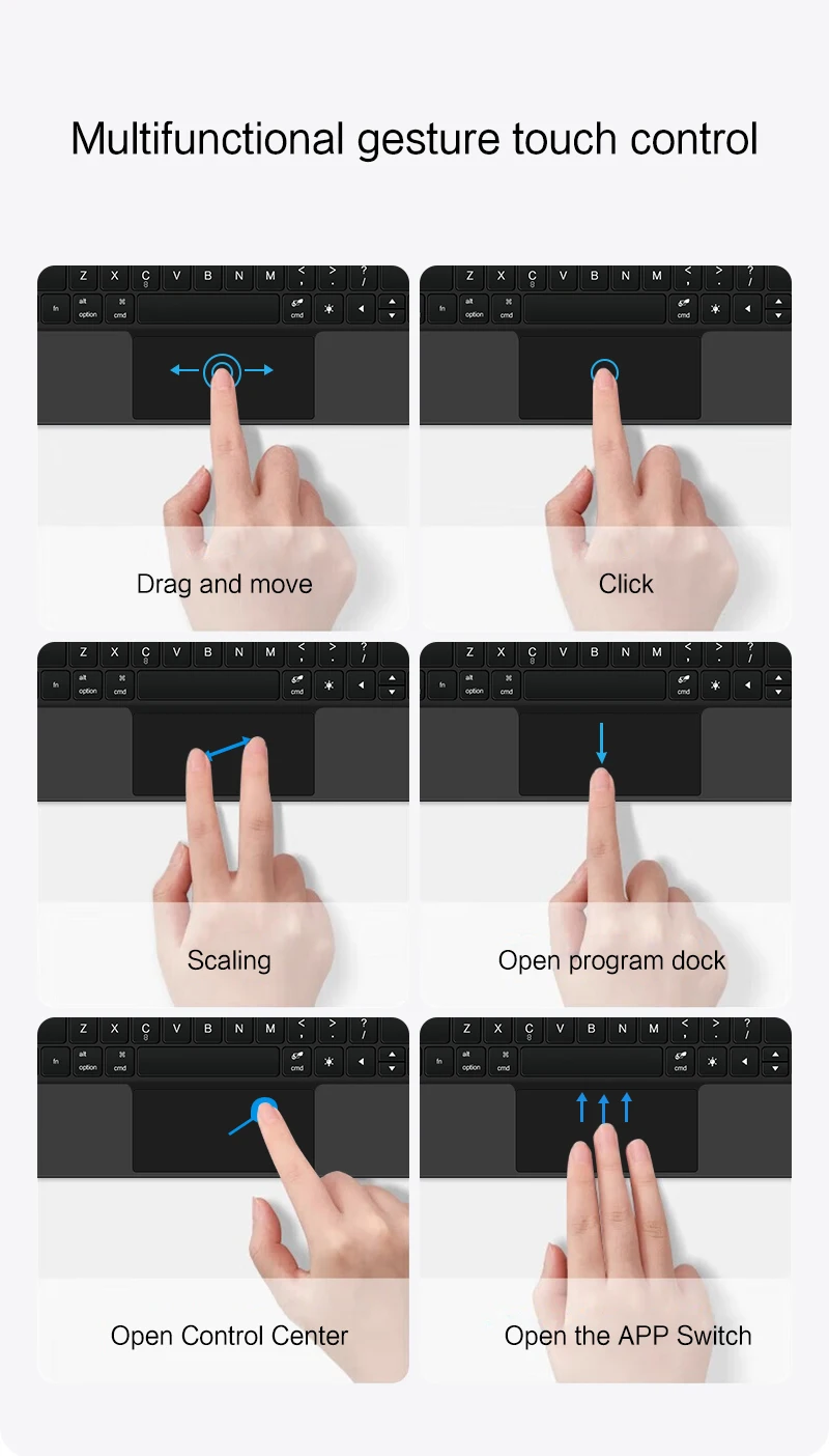 Folio-Magic Keyboard para iPad, Smart Keyboard, Português,