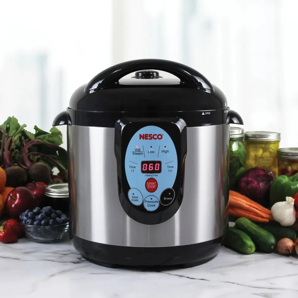 

2023 New NESCO® NPC-9 9.5 Qt. Electric Smart Pressure Cooker and Canner