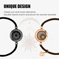 Totwoo Long Distance touch Light up&Vibrate Bracelets for Couples, Long Distance Relationship Gifts Smart Sun&Moon Love Bracelet - Image 4