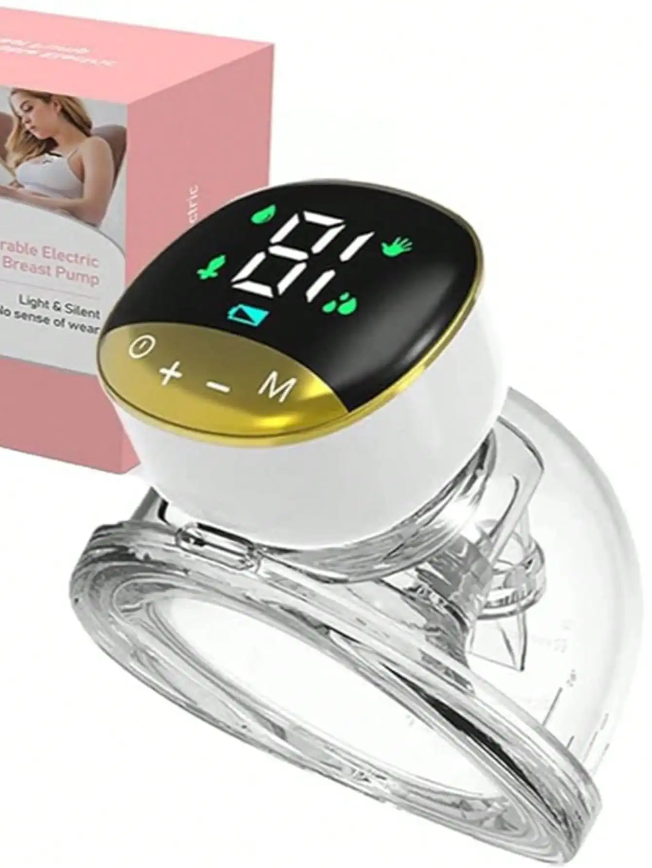 Breast Pump Wearable Hands-Free Wireless Electric Pump for Nursing Women with USB Charging 4 Modes