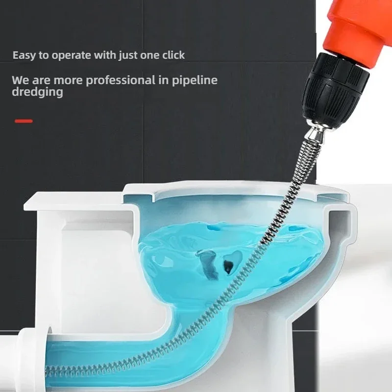 1/1.5/2.5/3.5/5 Meter Home Drain Cleaner 10mm Dia Pipe Spring Anti-Rust Sewer Sink Basin Pipeline Clogged Remover Cleaning Tool