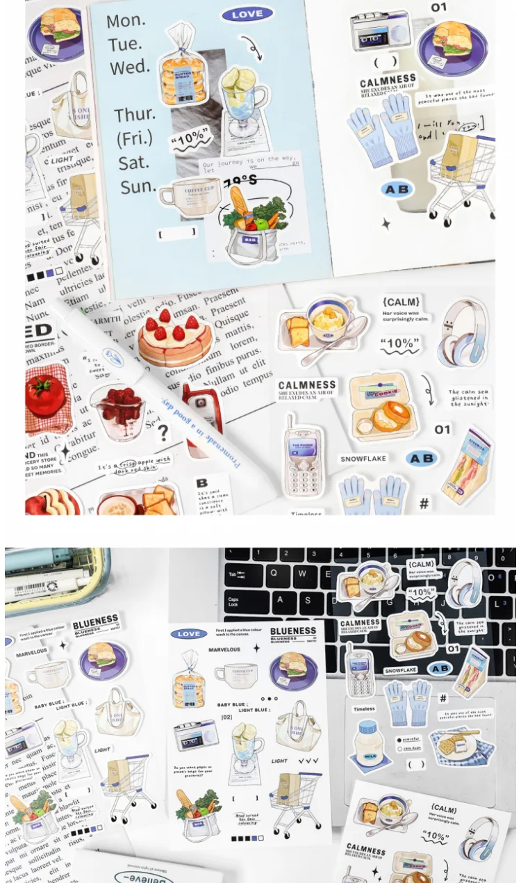 Card Lover 2 Pcs [Diary Fragments Series] Korean INS Handheld Decoration Sticker Paper Scrapbooking Material Scrapbook Kit