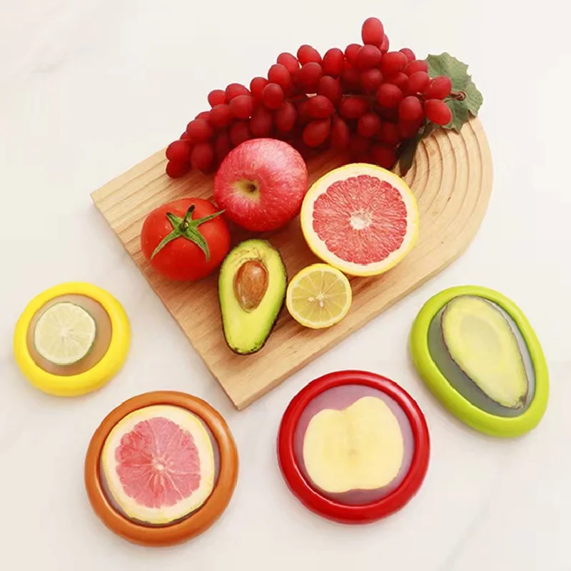 Fruits Food Saver Stretch Pod,Keeps Leftover Produce Flavorful and Firm in Fridge, Reusable Kitchen Gadget, Dishwasher Safe