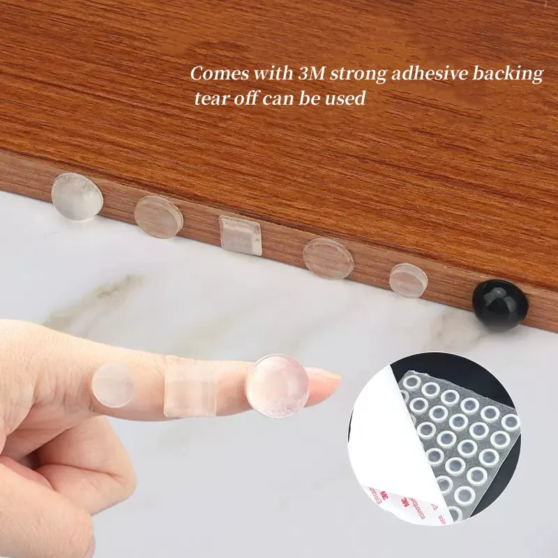 Door Stopper Door Stopper Bumpers 100Pcs Self-Adhesive