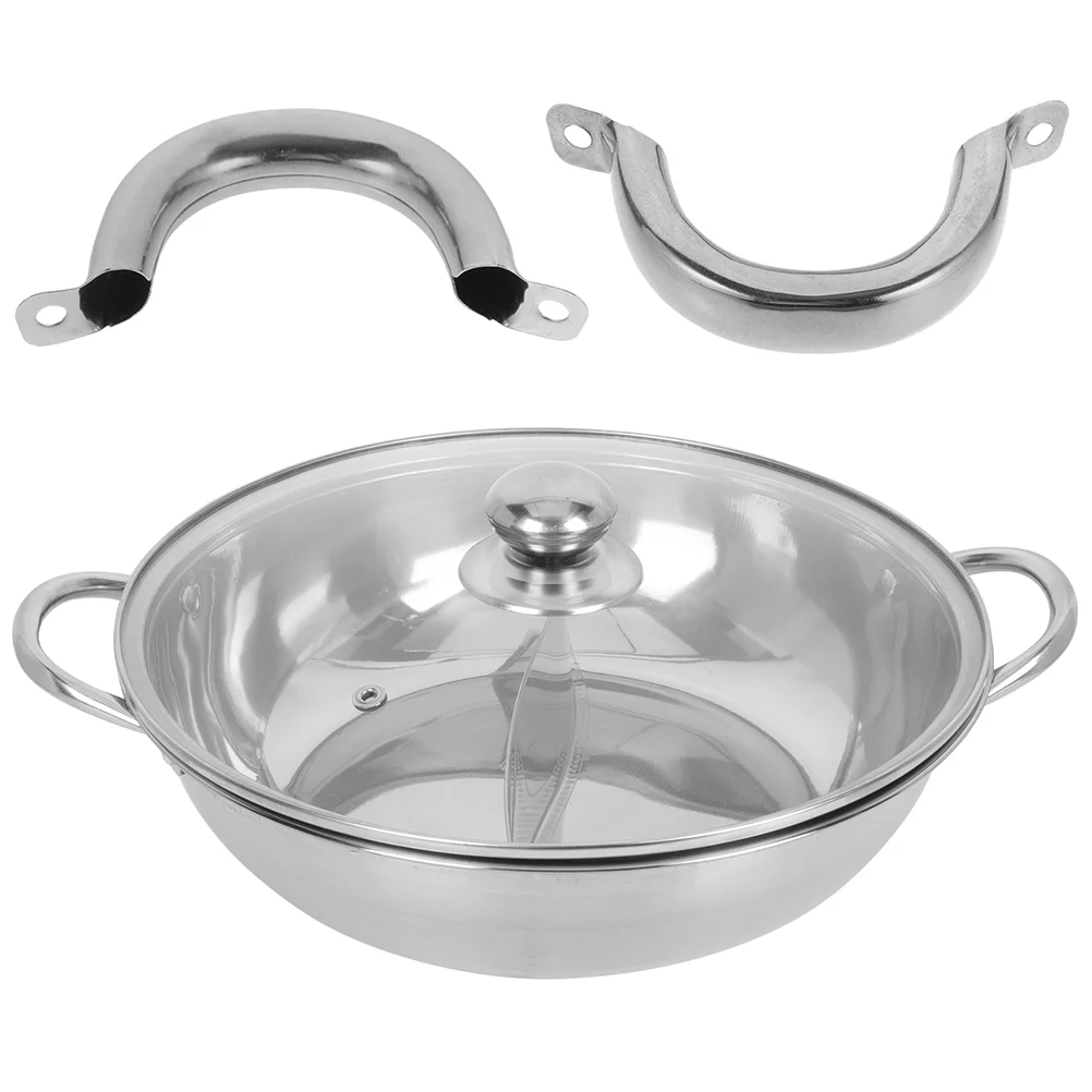 Pot Ear Accessories Replacement Handle Wok Removable Steaming Part Ears Stainless Steel Pipe for Kitchen 6 Pcs