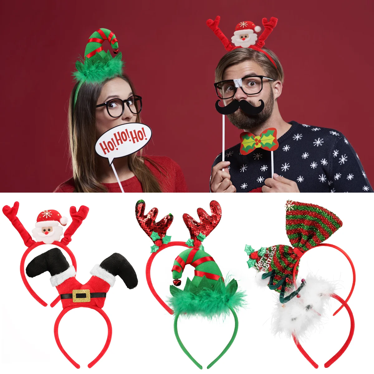 

Xmas Hair Accessories Christmas Headbands Hat Fashion Party Favors Headwear Child