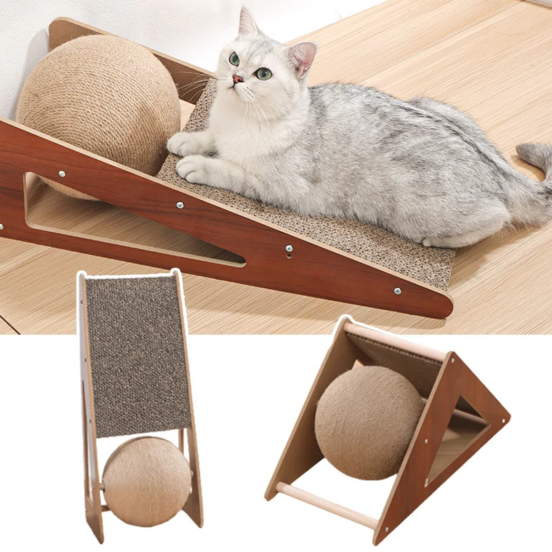 

Cat Scratcher Board Detachable Interactive Pet Toy Cat Scraper Ball Scratching Post for Cats Grinding Claw Climbing Supplies