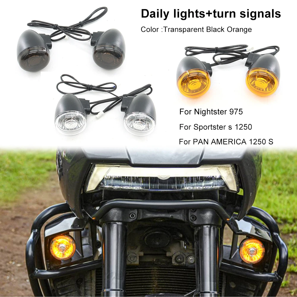 

For Nightster 975 Front Rear Turn Signals Indicators Pan America 1250 LED Lights Sportster S 1250S RH1250 2021-2022
