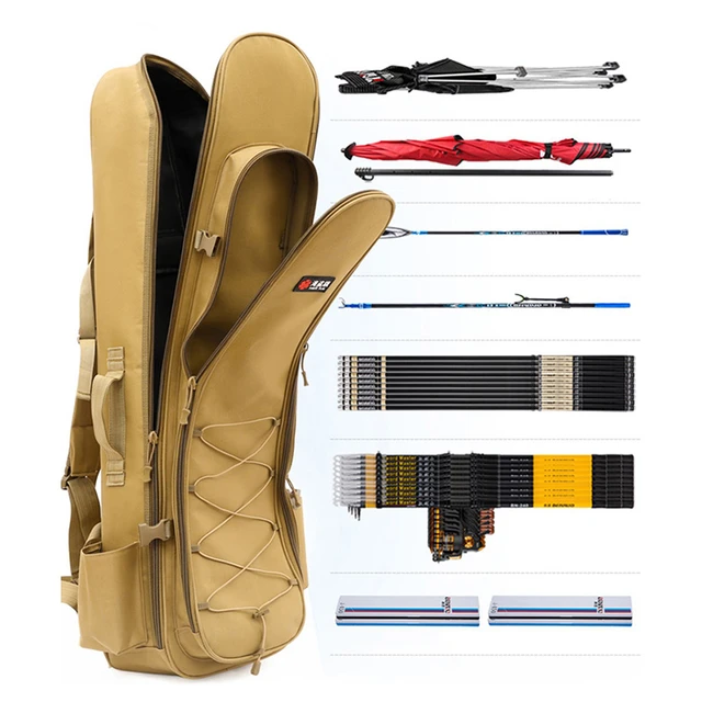 Fishing Bag Backpack Dry and Wet Separation Fishing Rod Bags Large