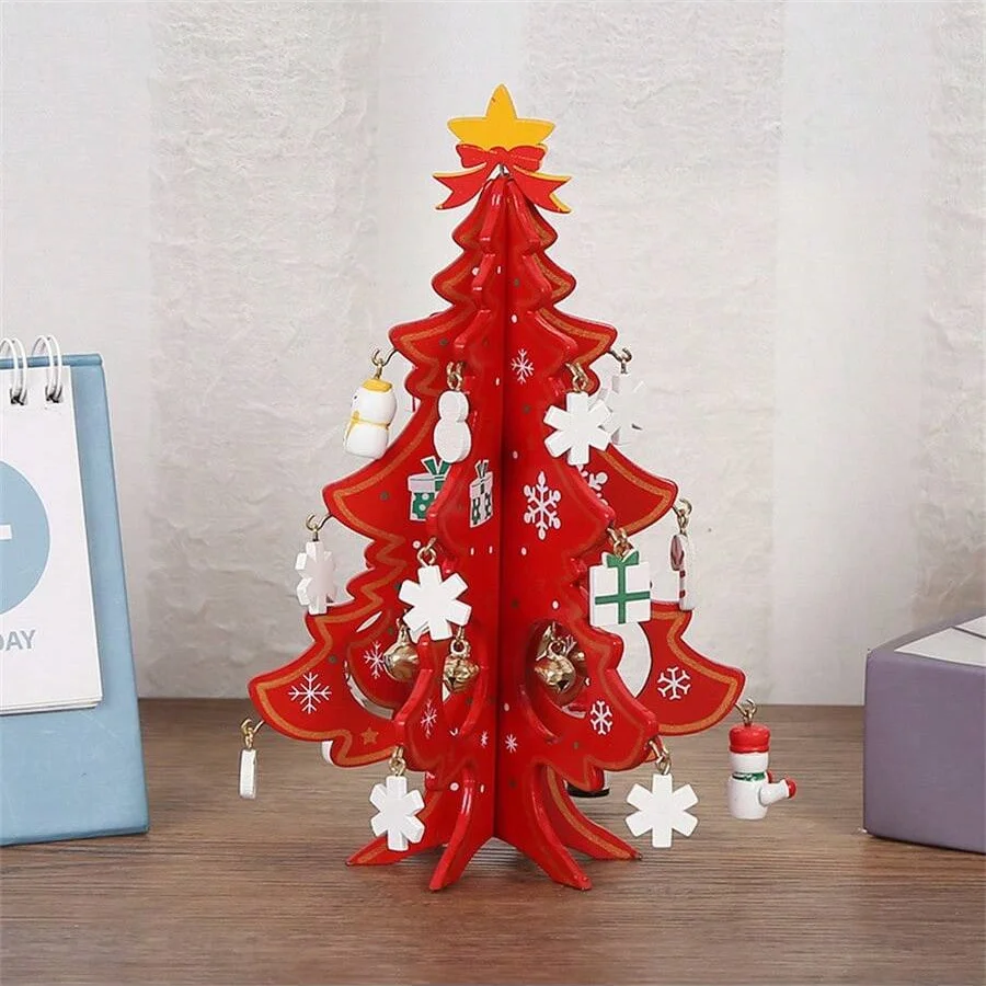 thumbnail image 1 of Calendario de Adviento 1 juego, calendarios de Adviento 2024 con un árbol de Navidad de madera y 24 adornos, cuenta regresiva hasta 24 días, cuelga un colgante cada día, 1 of 4