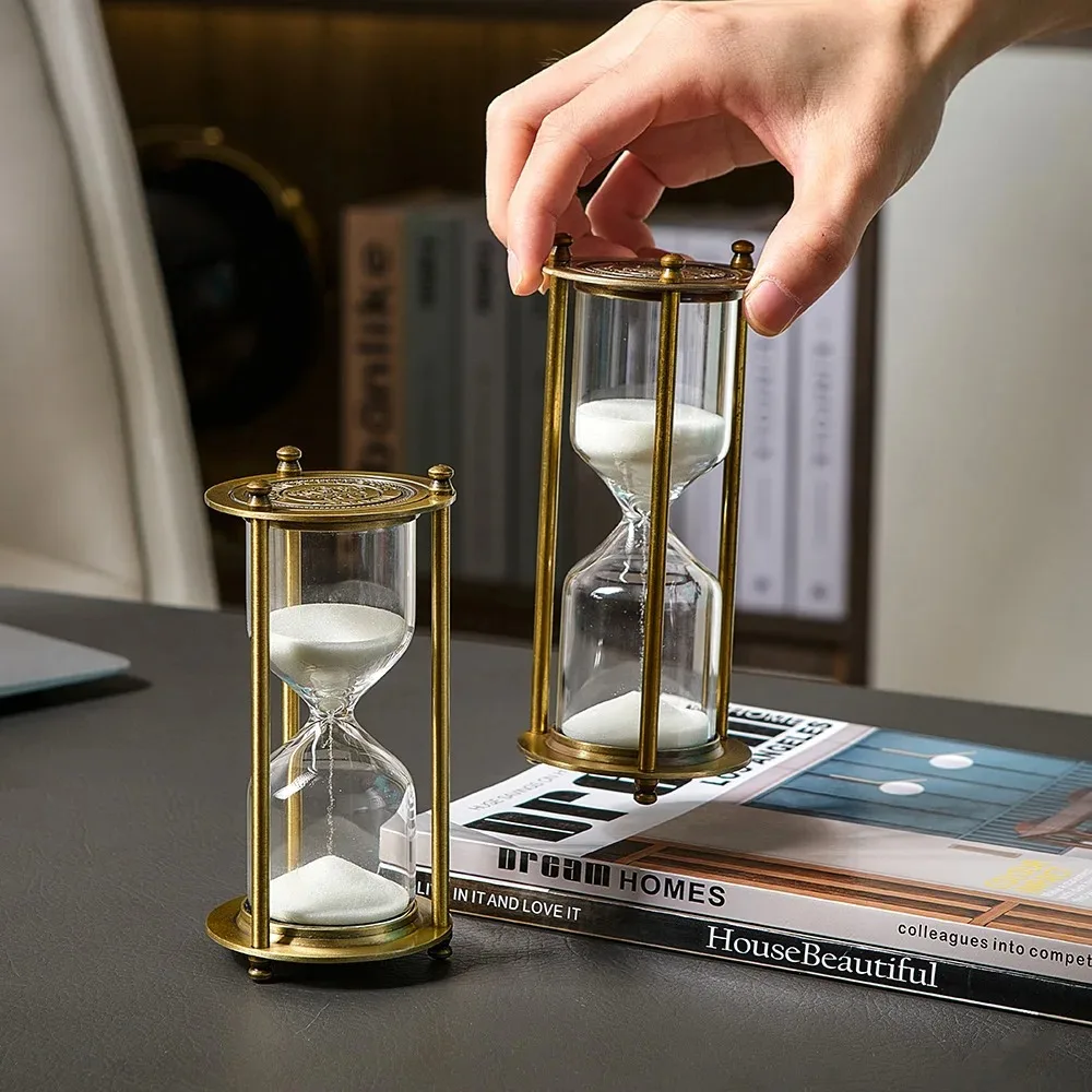 Reloj de arena Vintage de Metal de 1/3/5/10/15/30/60 minutos