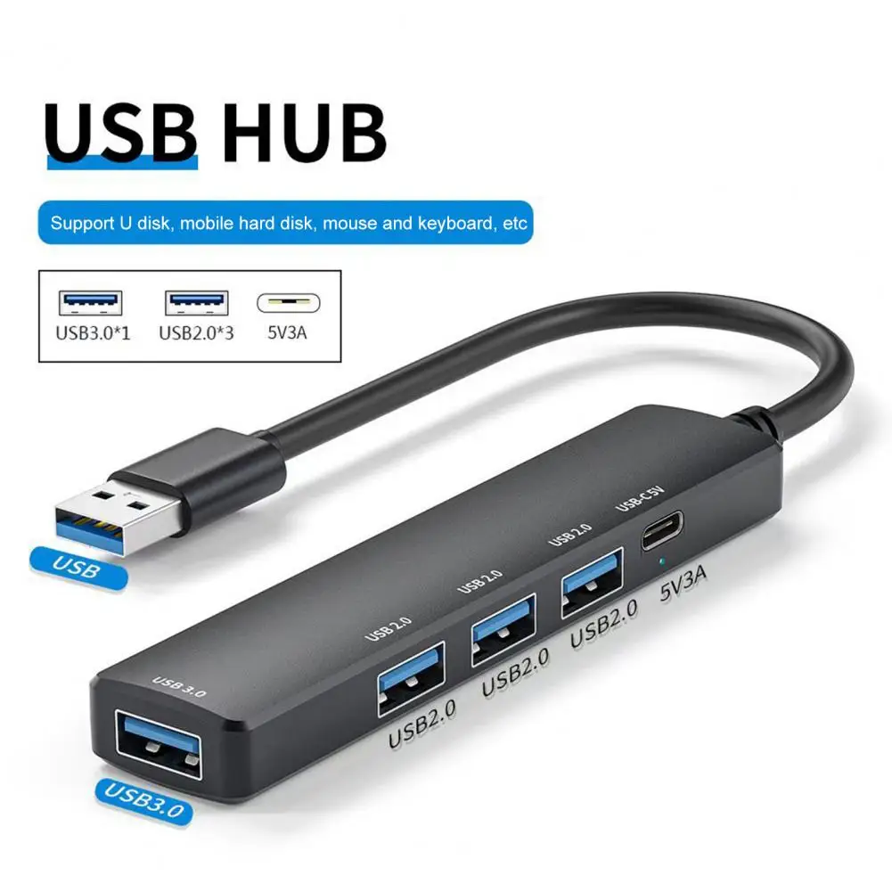 Docking Station Per Laptop Usb 5 In 1 Multiporta Usb3.0/2.0 5V Usb-C Plug And Play Adattatore Hub Usb 3.0 Di Tipo C Ad Alta Velocità Per Telefono