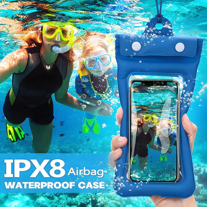 Custodie Per Telefoni Impermeabili Ipx8 Per For Iphone 15 14 13 12 11 Pro Max For Xiaomi 14 13 Ultra For Samsung S24 S23 Borsa Da Bagno Con Airbag Ult