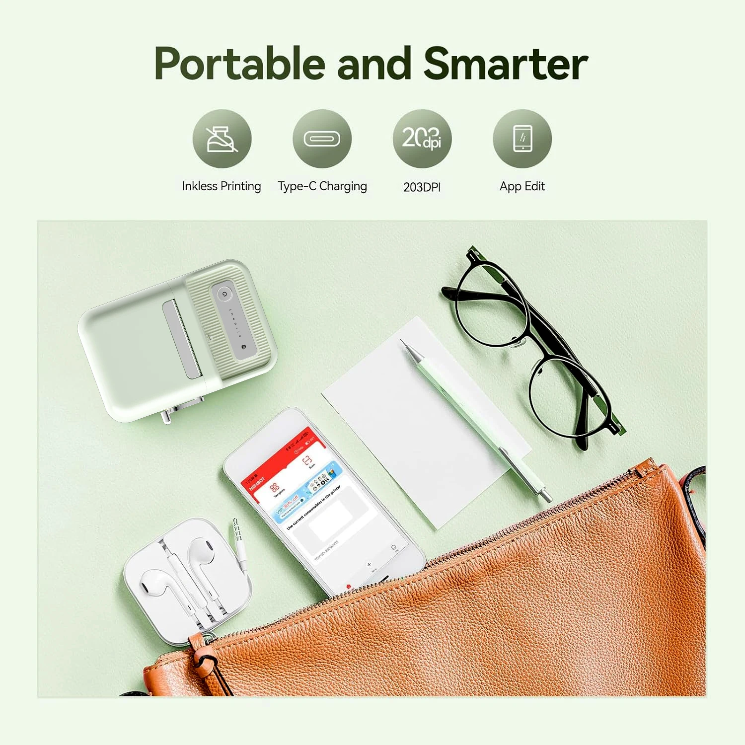 203/300DPI NiiMbot B21 B21-Pro B1 Mini Thermal Printer Wireless Barcode Label Maker Bluetooth Portable Adhesive Sticker Labeller