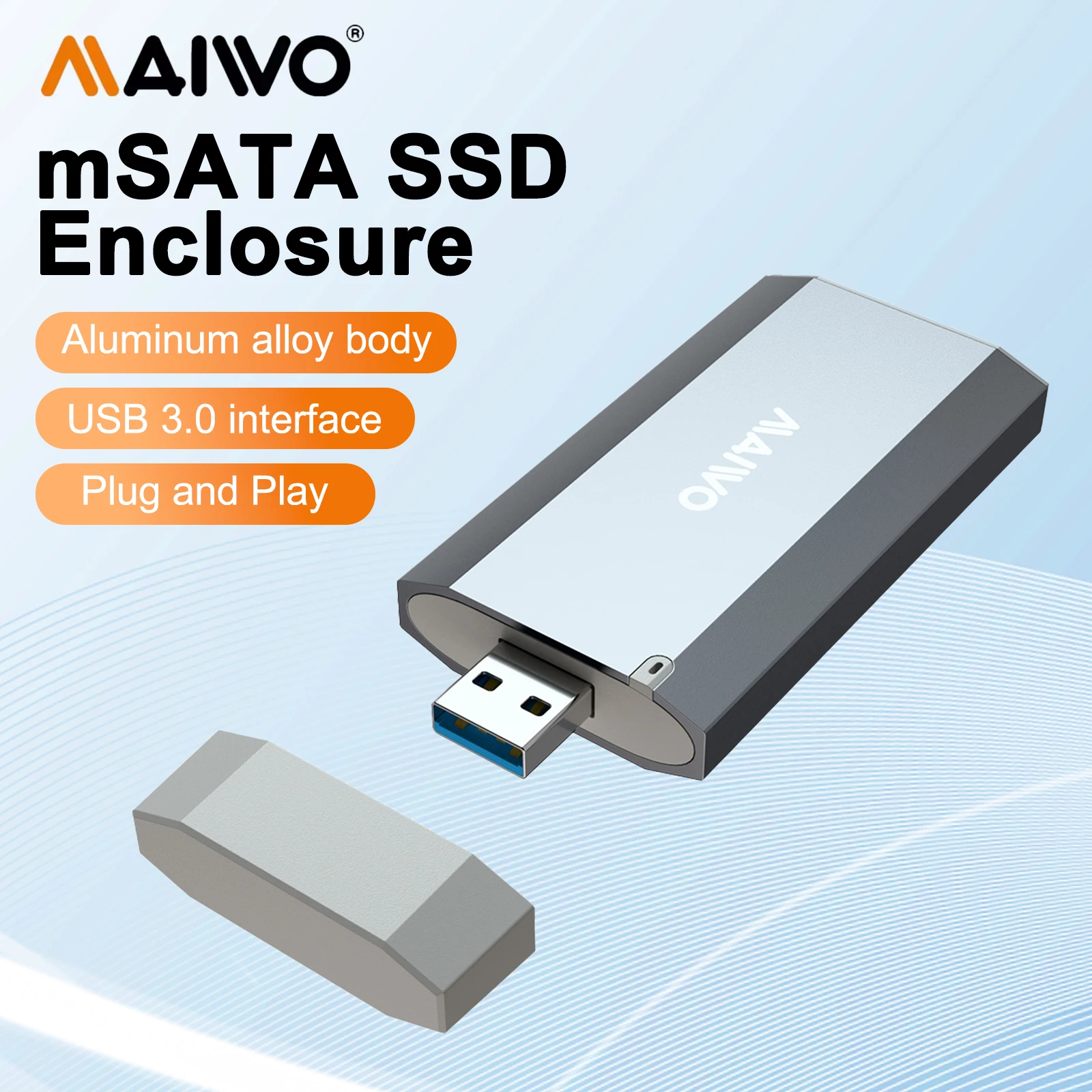 Convertitore MSATA - Adattatore Da MSATA A SATA III Da 2.5 Pollici Con Custodia In Alluminio Per HDD/SSD - 4