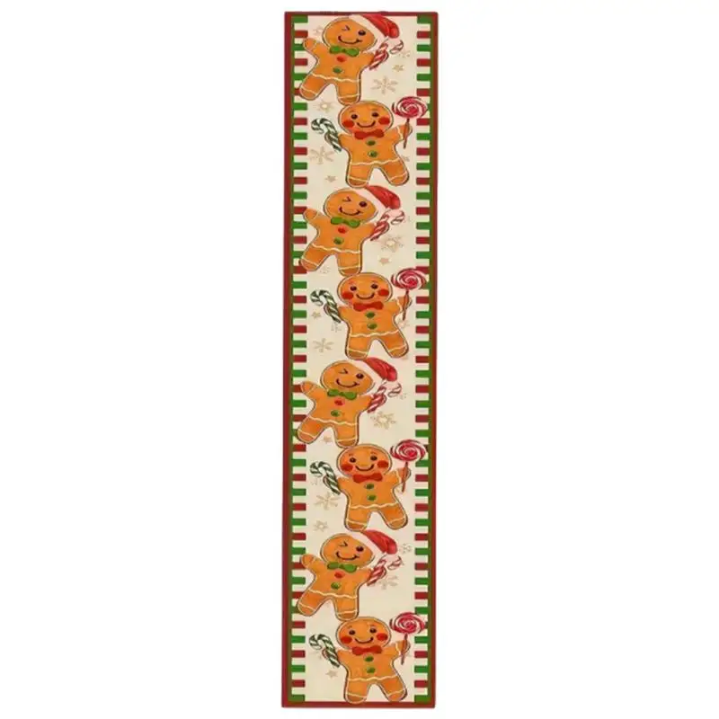 

Настольная скатерть из имбиря, Рождественская настольная скатерть из имбиря, традиционная Рождественская скатерть с рисунком печенья для обеда