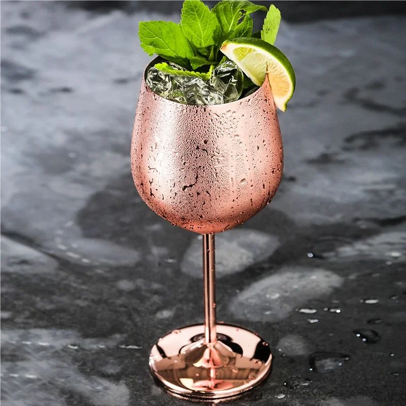 New Stainless Steel Glass Cocktail Creative Metal Wine Glass Bar Restaurant Champagne Red Wine Drinkware Barware Cup