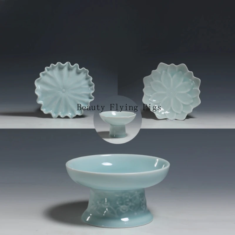 1pc 중국 스타일 세라믹 부처님 전면 장식 향로 캔들 홀더 꽃병 가정용 희생 용품 풍수 액세서리