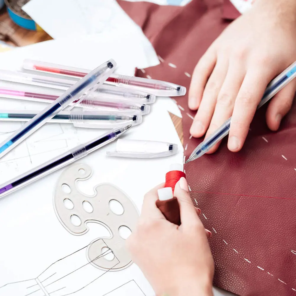 1세트 패브릭 마커 재봉, 퀼팅, 공예 프로젝트용 수용성 잉크, 번짐 방지, 선명한 라인, 휴대 가능