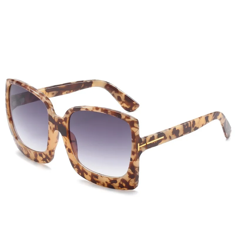 ray ban sunglasses women 2022 New Summer Fashion Oversized Women Sunglasses Brand Designer Oversized Leopard Female Large Frame Gradient Sun Glass UV400 women's sunglasses Sunglasses