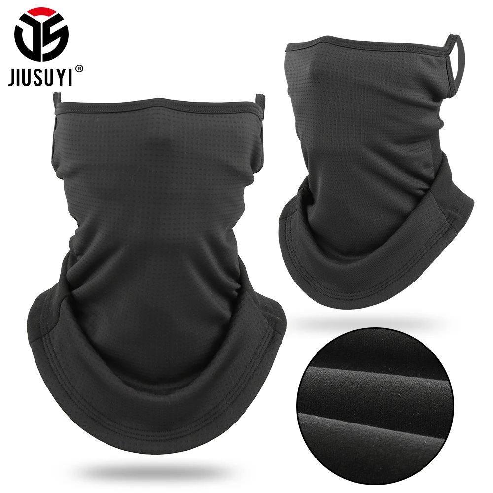 1/2PCS winter warm bandana half face mask hang-ear neck warmer gaiter tube scarf windproof ski fishing neckerchief headband men
