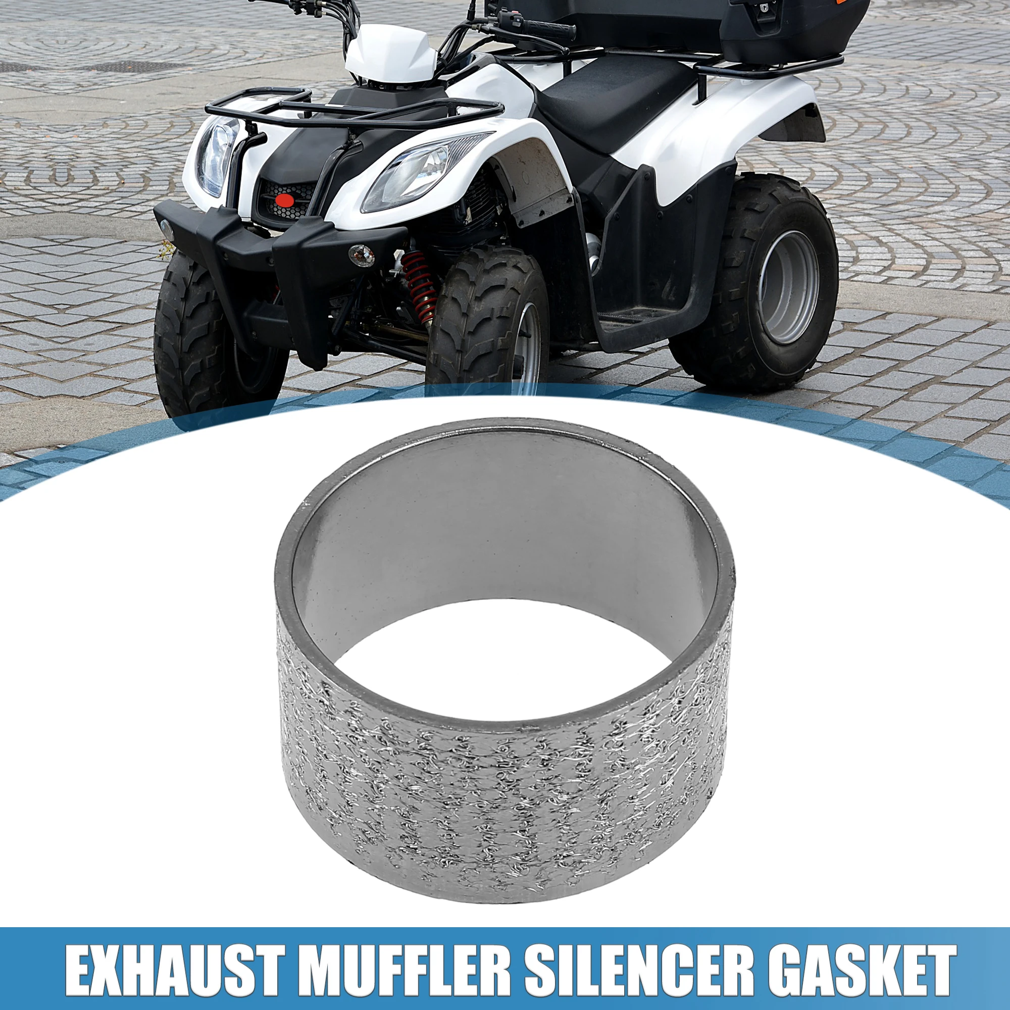 Motoforti ATV Exhaust Muffler Silencer Pipe Gasket Replacement for Yamaha Rhino 660 2004-2007 
